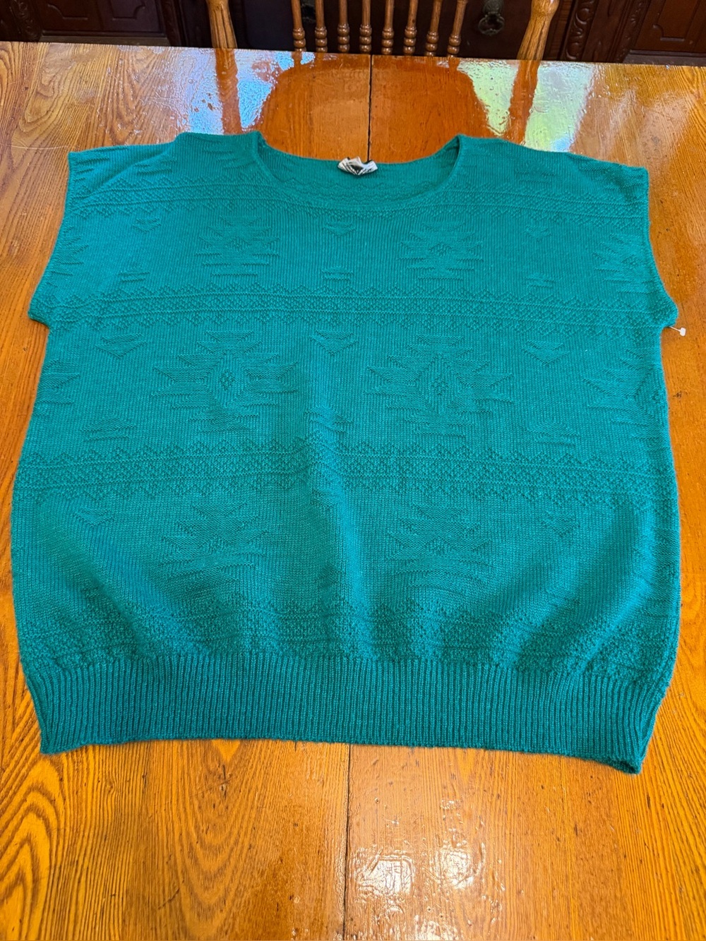 Cartweels Unlimited Teal Short-Sleeve Knit Sweater - Women's Size XL